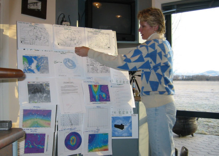 Elizabeth preparing for weather briefing to Perlan Project