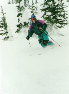 Elizabeth helicopter skiing in Canada